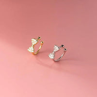 Earcuff Nœud Étincelant - Argent
