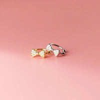 Earcuff Nœud Étincelant - Argent