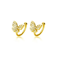 Earcuff Papillon Argent Et Zircon