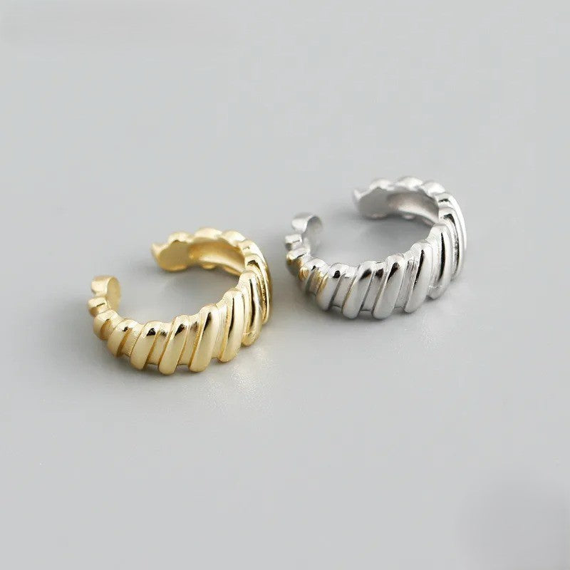 Earcuff Spirale Sculptée - Argent