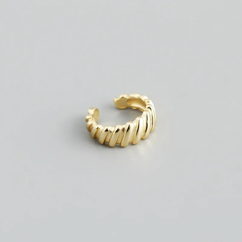 Earcuff Spirale Sculptée - Argent