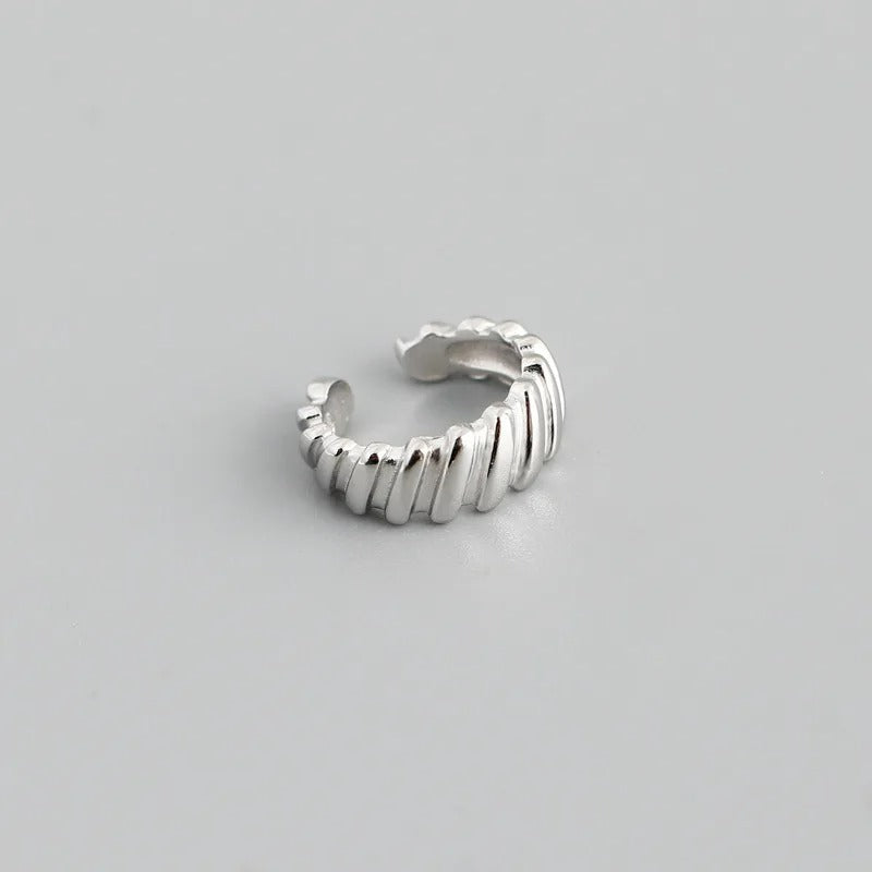 Earcuff Spirale Sculptée - Argent