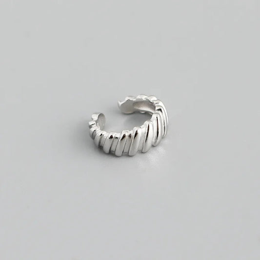 Earcuff Spirale Sculptée - Argent