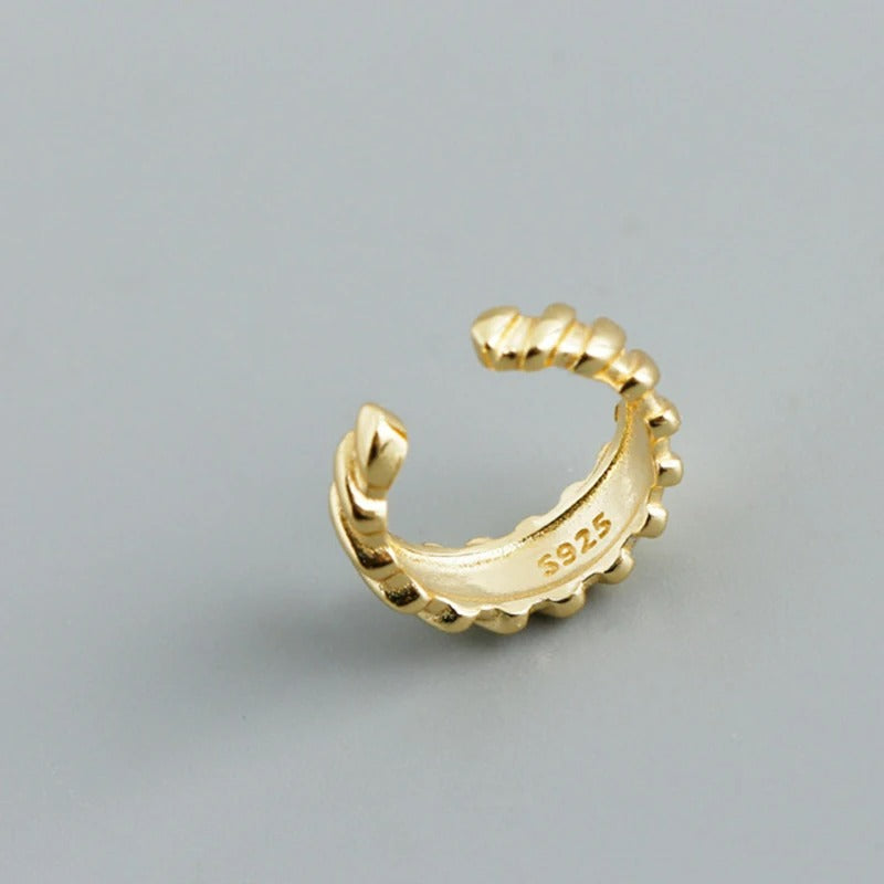 Earcuff Spirale Sculptée - Argent