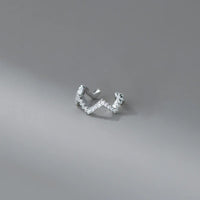 Earcuff Zigzag Élégance Brillante - Argent Et Zircon