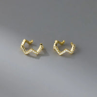 Earcuff Zigzag Élégance Brillante - Argent Et Zircon