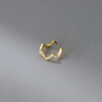 Earcuff Zigzag Élégance Brillante - Argent Et Zircon