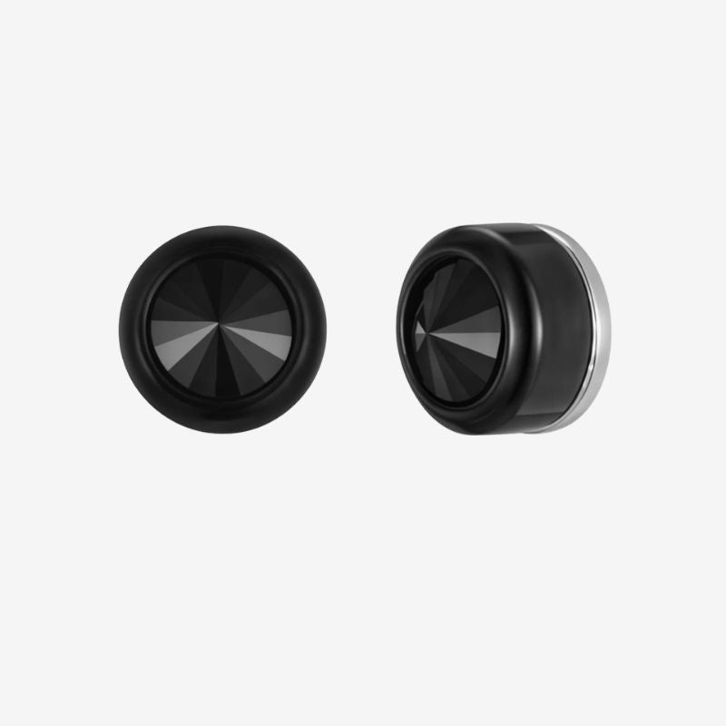 Fausse Boucle d'Oreille Homme Aimant Noire - Acier Inoxydable