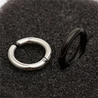 Fausse Boucle D'oreille Homme Créole Ronde - Acier Inoxydable