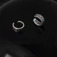 Fausse Boucle d'Oreille Homme Ear Cuff Gravé