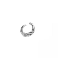 Fausse Boucle d'Oreille Homme Martelé - Argent