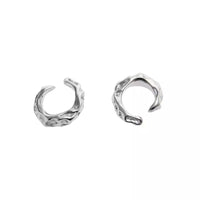 Fausse Boucle d'Oreille Homme Martelé - Argent