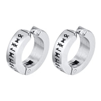 Fausse Boucle d'Oreille Homme Runes Viking - Acier Inoxydable