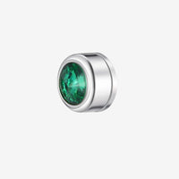 Fausse Boucle d'Oreille Homme Zircon Vert - Acier Inoxydable