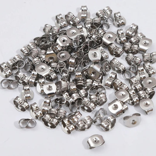 Fermoir Boucle D'Oreille Acier Inoxydable – Lot De 100 Pièces Doré