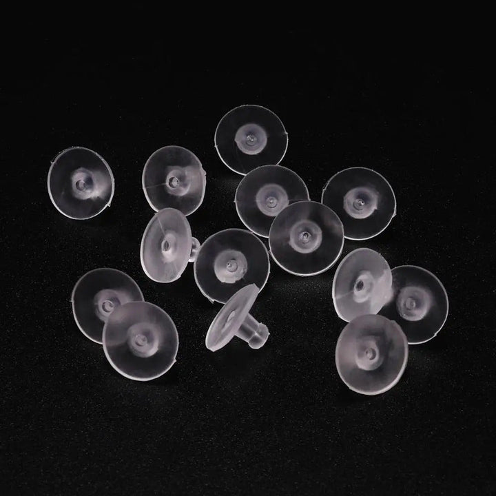 Lot De 50 Fermoirs Pour Boucles D'oreilles En Silicone Transparent - CEXUN