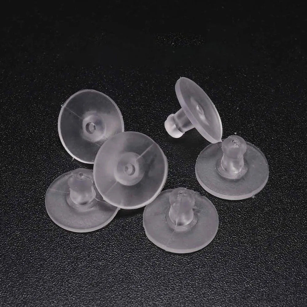 Fermoir Boucle D'oreille en Silicone par Lot de Cent Pièces