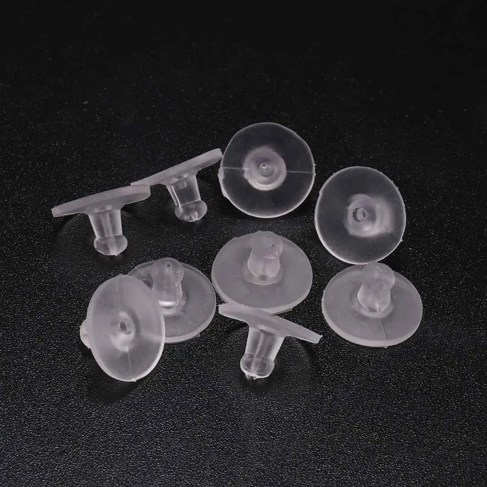 Fermoir Boucle D'oreille en Silicone par Lot de Cent Pièces