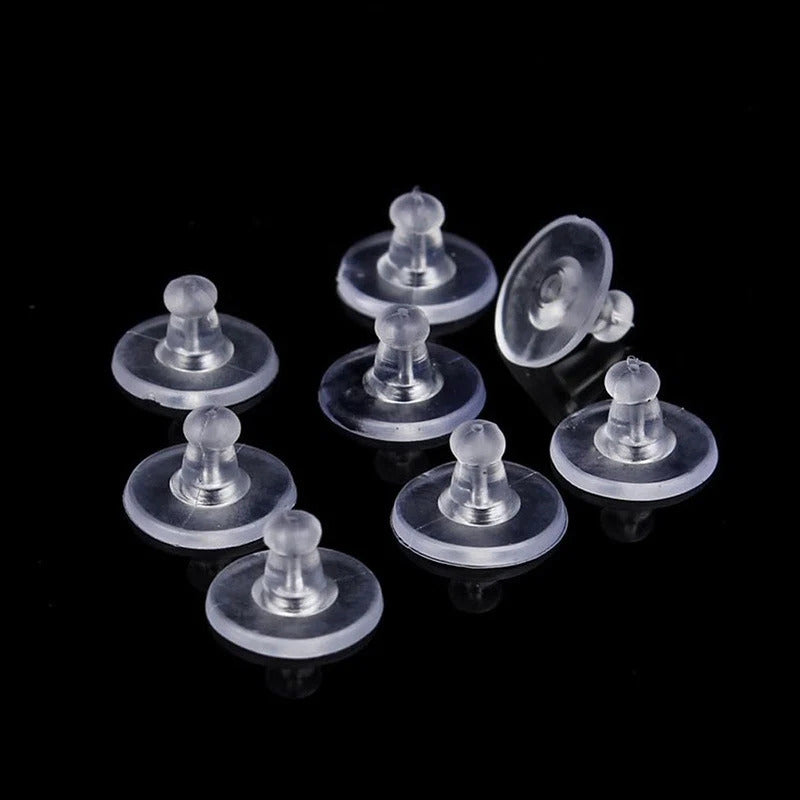 Fermoir Boucle D'oreille en Silicone par Lot de Cent Pièces Image
