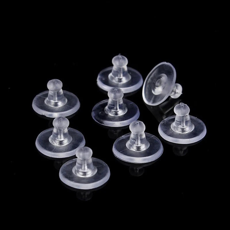 Fermoir Boucle D'oreille en Silicone par Lot de Cent Pièces