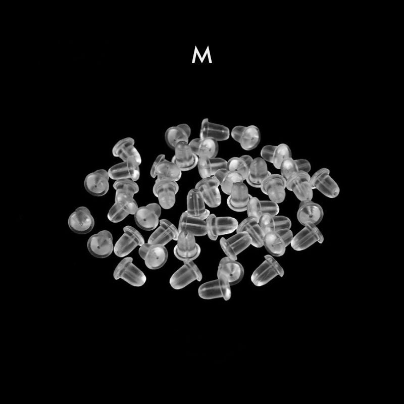 Fermoir Boucle D'Oreille En Silicone Transparent – Lot De 200 Pièces