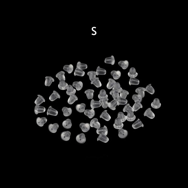 Fermoir Boucle D'Oreille En Silicone Transparent – Lot De 200 Pièces Image