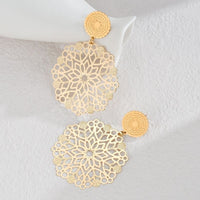 Grosse Boucle d'Oreille Style floral