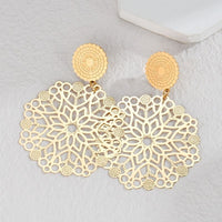 Grosse Boucle d'Oreille Style floral