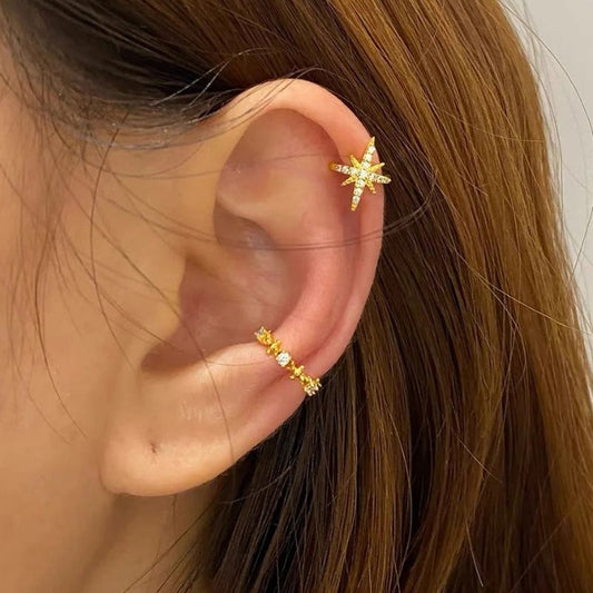 Lot 2 Ear Cuff Étoile Et Anneau