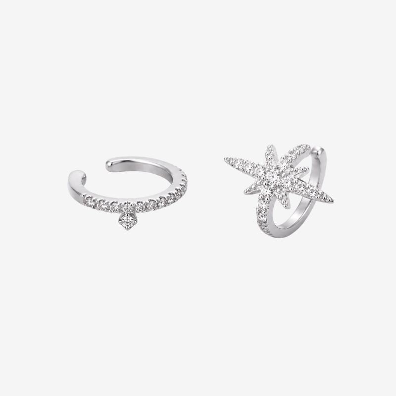 Lot 2 Ear Cuff Étoile Et Anneau