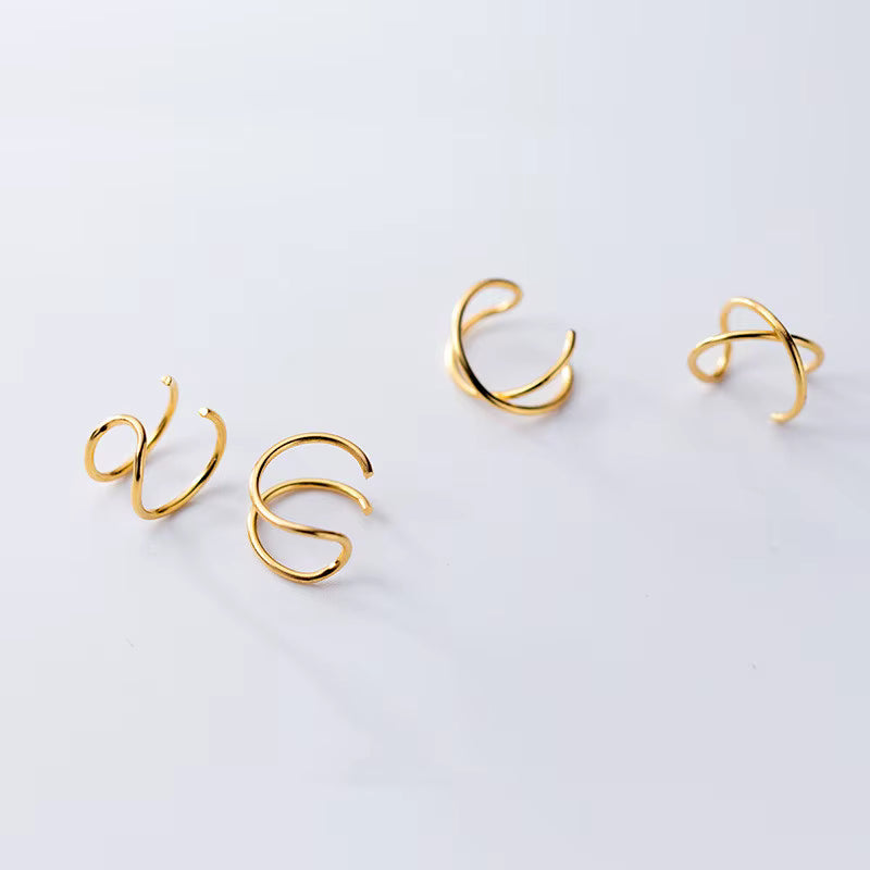 Lot 2 Earcuff Minimaliste - Argent