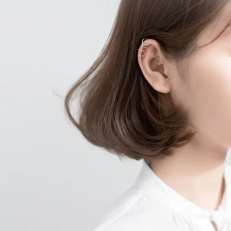 Lot 2 Earcuff Minimaliste - Argent