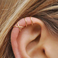 Lot 2 Earcuff Minimaliste - Argent