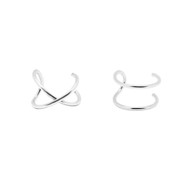 Lot 2 Earcuff Minimaliste - Argent