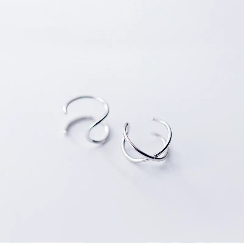 Lot 2 Earcuff Minimaliste - Argent