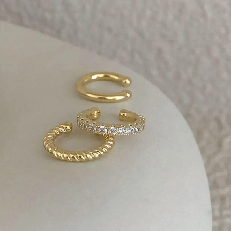 Lot 3 Earcuff Tendance Argentés Ou Dorés