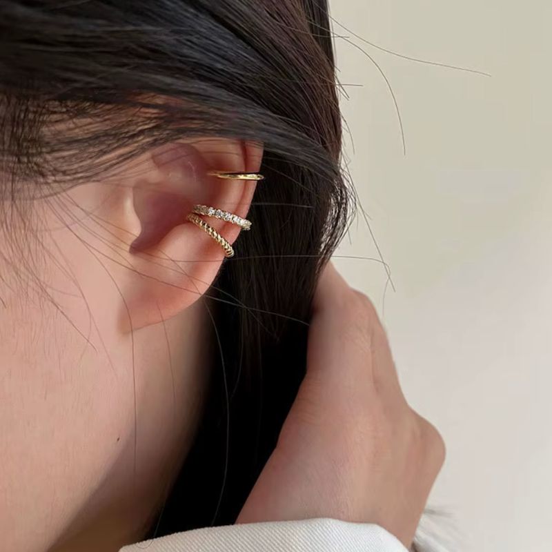 Lot 3 Earcuff Tendance Argentés Ou Dorés