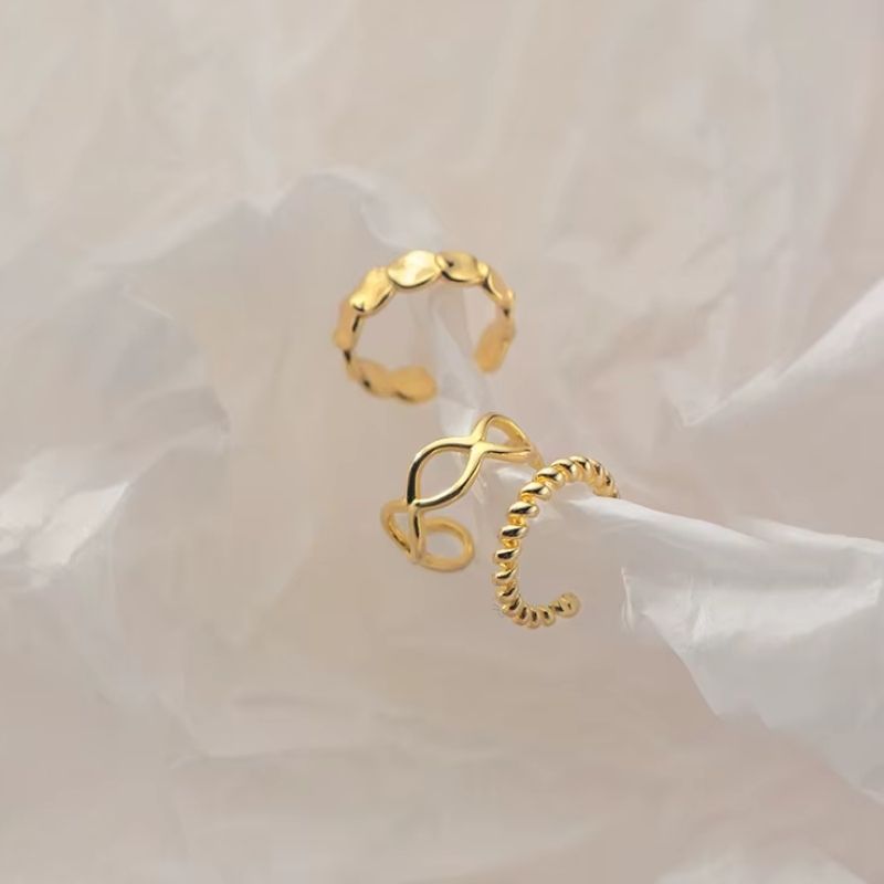 Lot 3 Earcuff Tendance Argentés Ou Dorés - Argent