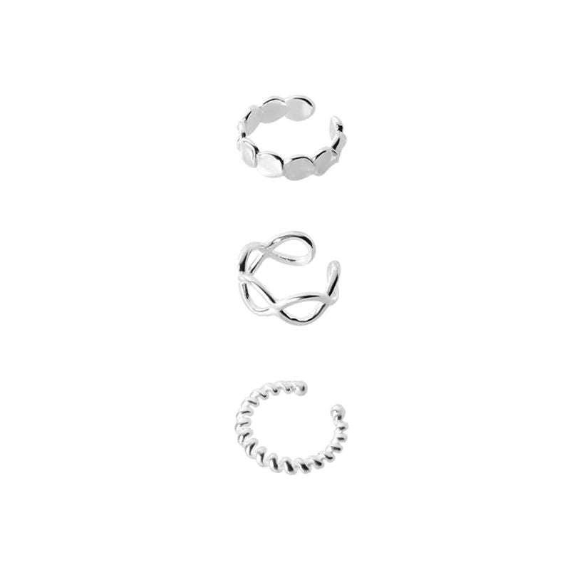 Lot 3 Earcuff Tendance Argentés Ou Dorés - Argent