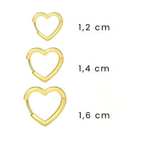 Lot 3 Paires Boucles D'oreilles Créoles Cœurs