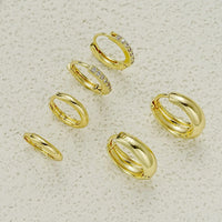 Lot 3 Paires Boucles D'oreilles Créoles Dorées
