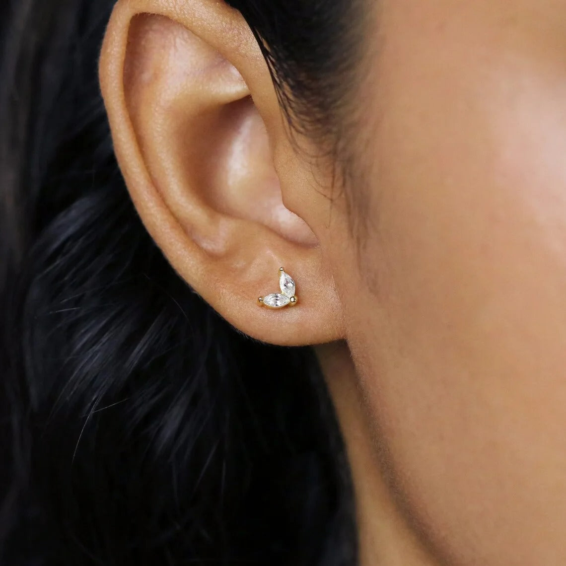 Lot 3 Paires Boucles D'oreilles Dorées