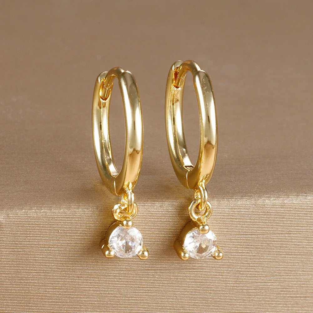 Lot 3 Paires Boucles D'oreilles Dorées