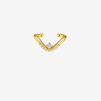 Monoboucle D'oreille Ear Cuff - Zircon Argent