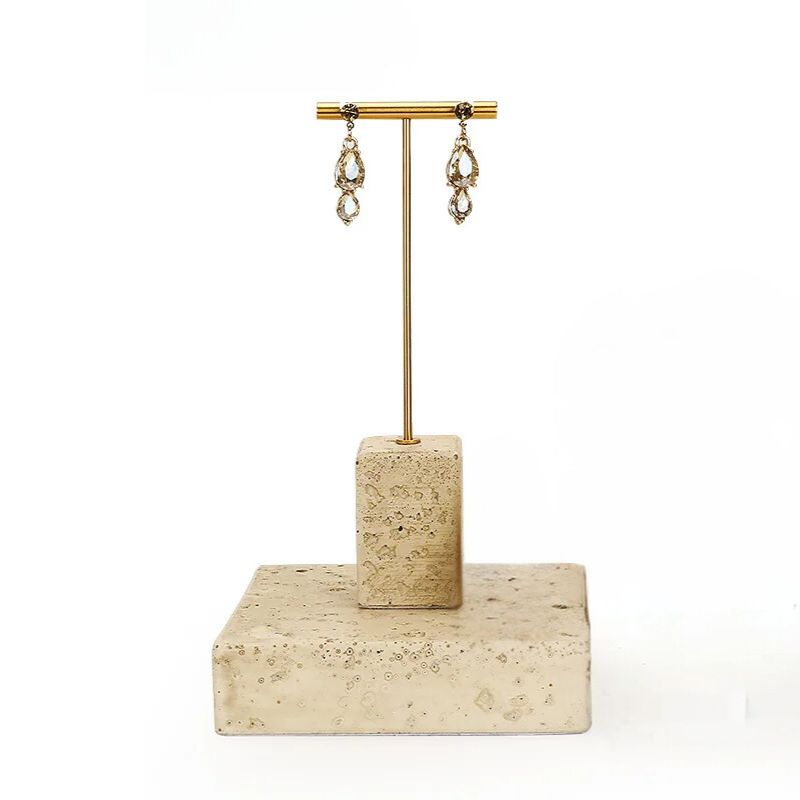 Porte Boucle D'oreille en Plâtre Jaune Image