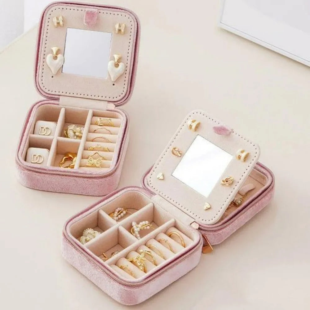 Rangement Boucle D'oreille Coffret Velours De Voyage
