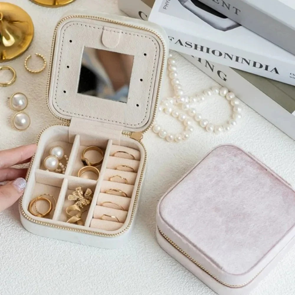 Rangement Boucle D'oreille Coffret Velours De Voyage
