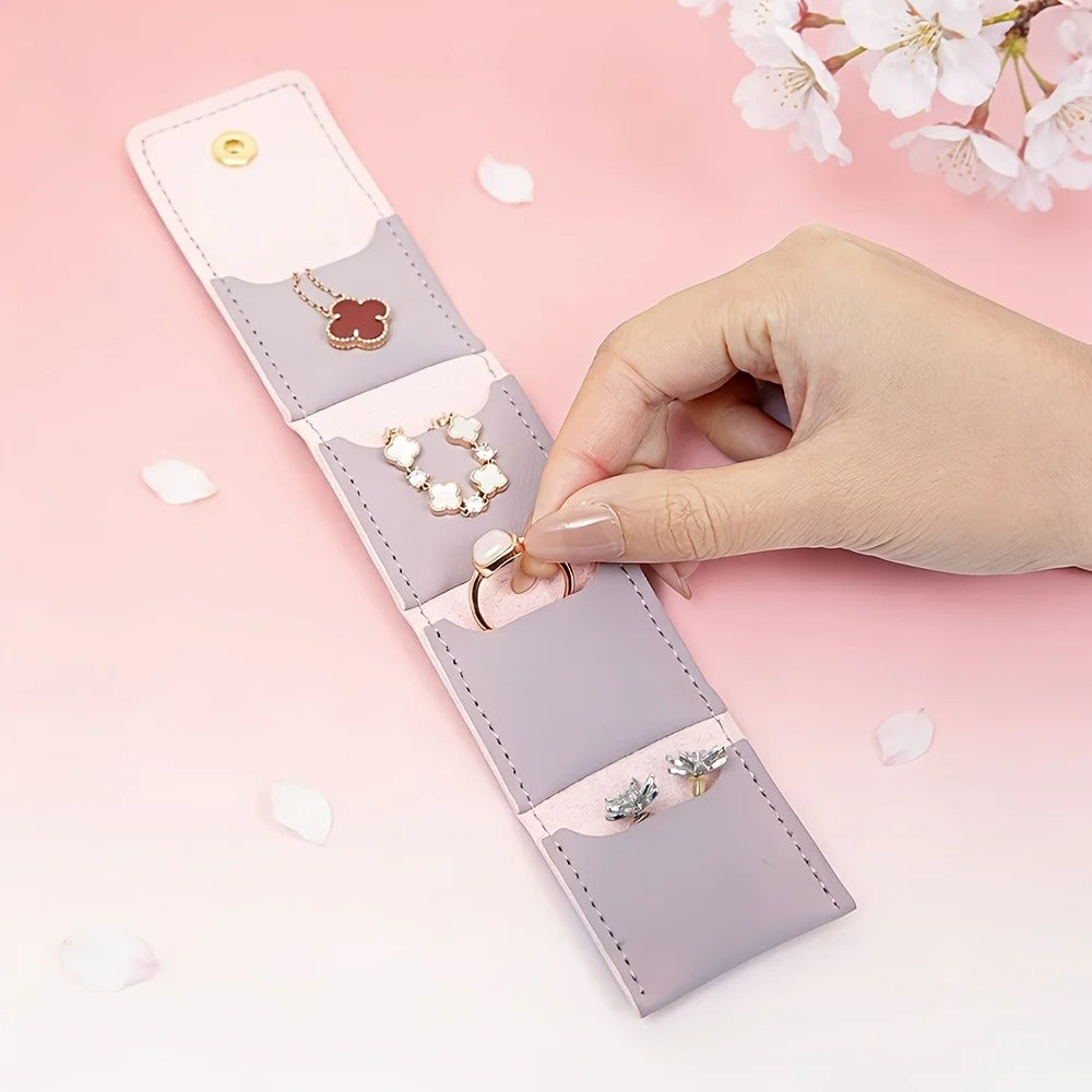 Rangement Boucle D'oreille Mini Pochette Bouton Pression