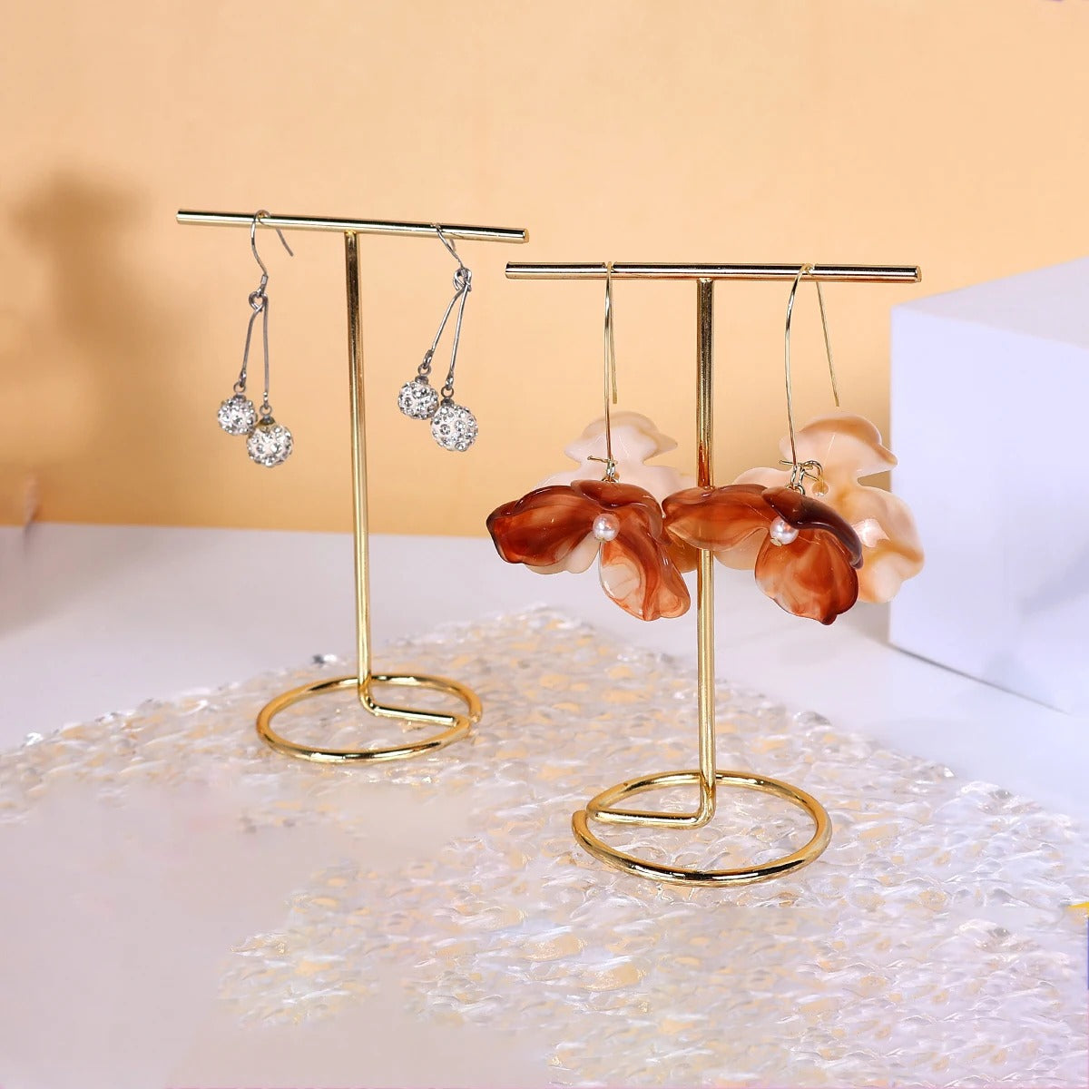 Rangement Boucle D'oreille Présentoir T Doré - Acier Inoxydable