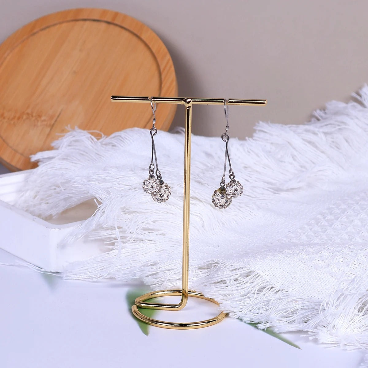 Rangement Boucle D'oreille Présentoir T Doré - Acier Inoxydable